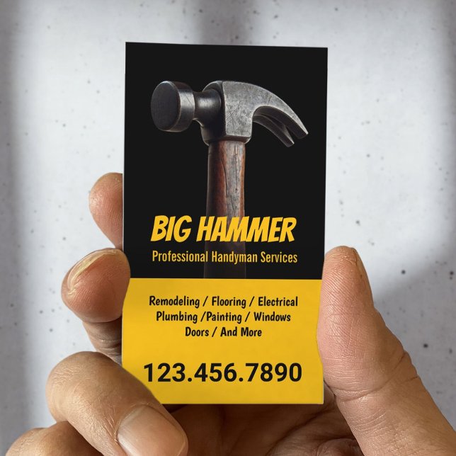 Handyman Big Hammer Repair Service Visitkort (Skapare uppladdad)