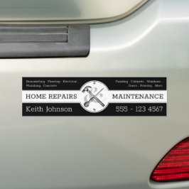 Handyman Black Modern Professionell Construction Bildekal