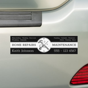 Handyman Black Modern Professionell Construction Bildekal
