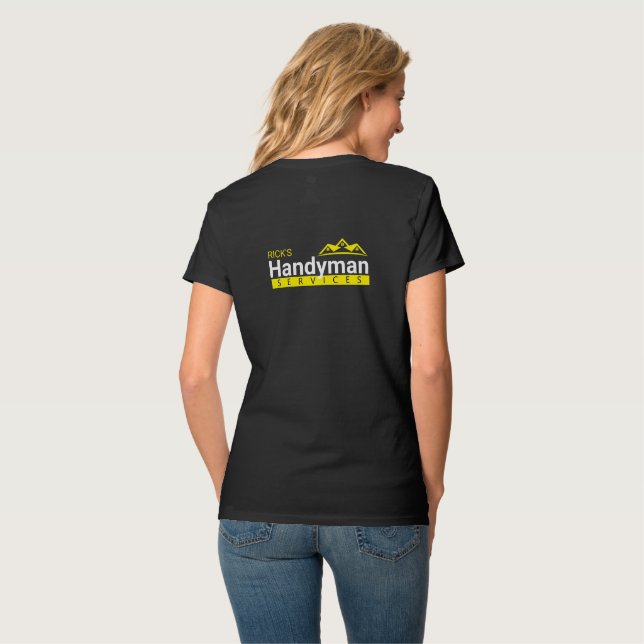 Handyman Business Womens Vnacke - hemarbete T Shirt (Hel baksida)