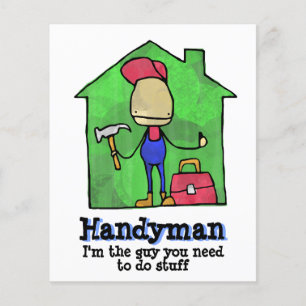 Handyman. Byggaren. Bygg. Uppdragare. Flygblad