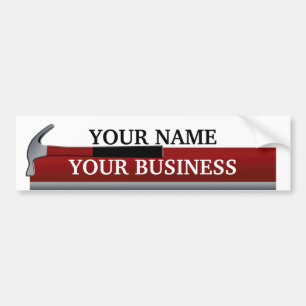 Handyman Carpenter Hammer Bumper Sticker Bildekal