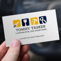 Handyman Carpenter Home Reparation Verktyg Logotyp