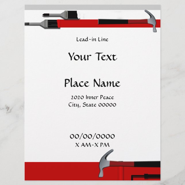 Handyman Carpenter Painter Flyer (Framsidan)