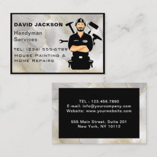 Handyman/Carpenter Verktyg Home Improvement Marble Visitkort