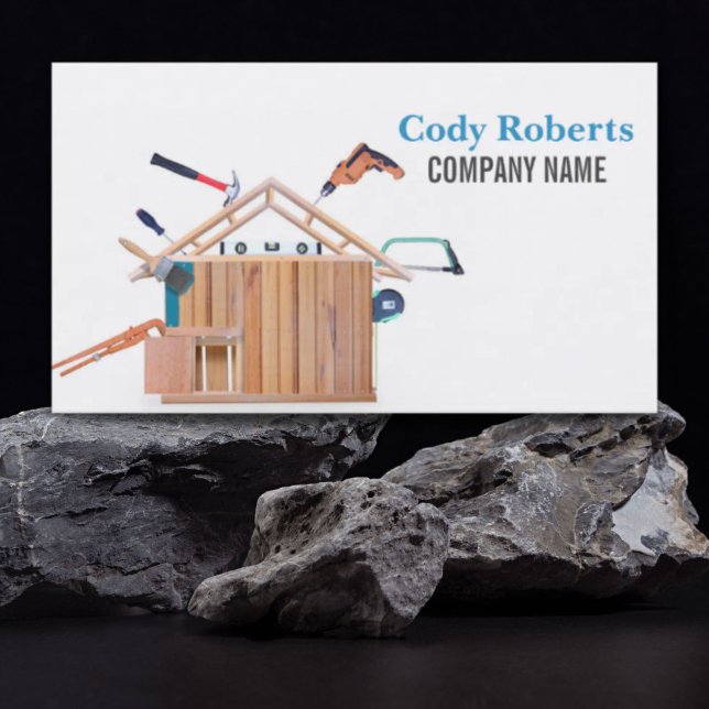 Handyman Carpentry Carpenter för träarbetare Verkt Visitkort (Woodworker Tools Handyman Carpentry Carpenter Business Card)