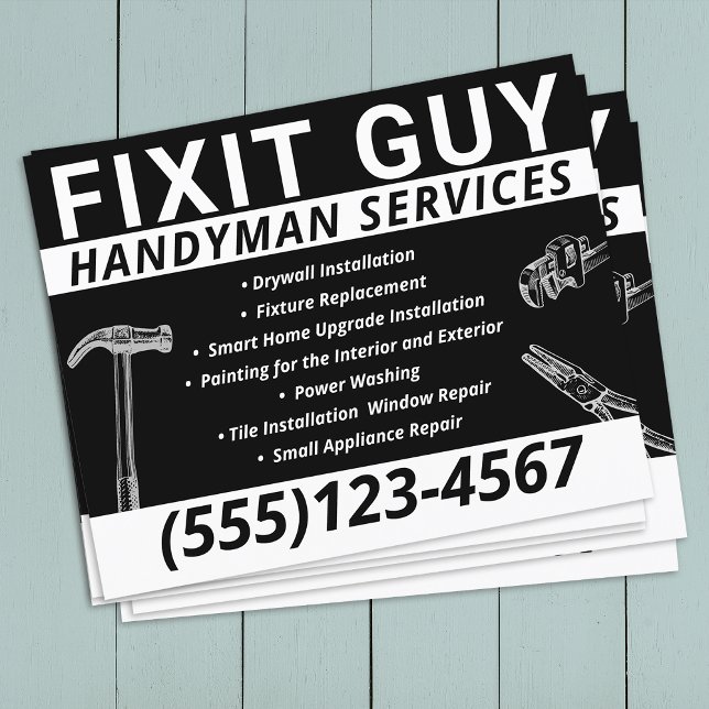 Handyman Carpentry Flygblad (handyman flyer with services)