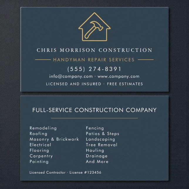 Handyman Construction  Visitkort (Skapare uppladdad)