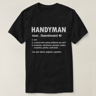 Handyman Definition Pappa Handyman Fars dag T Shirt