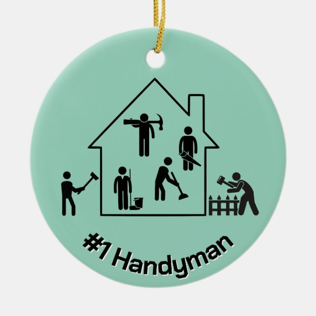 Handyman Design Ceramic Ornament (Framsidan)