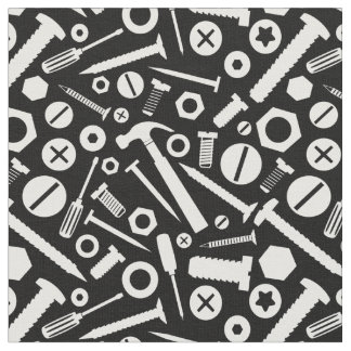 Handyman DIY Mister Fixit Hammer Nöt Bolts Verktyg Tyg