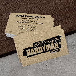 Handyman, enkel svart visitkort