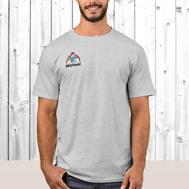 Handyman entreprenör Hemreparation av NAMN 14 Färg T Shirt (Skapare uppladdad)