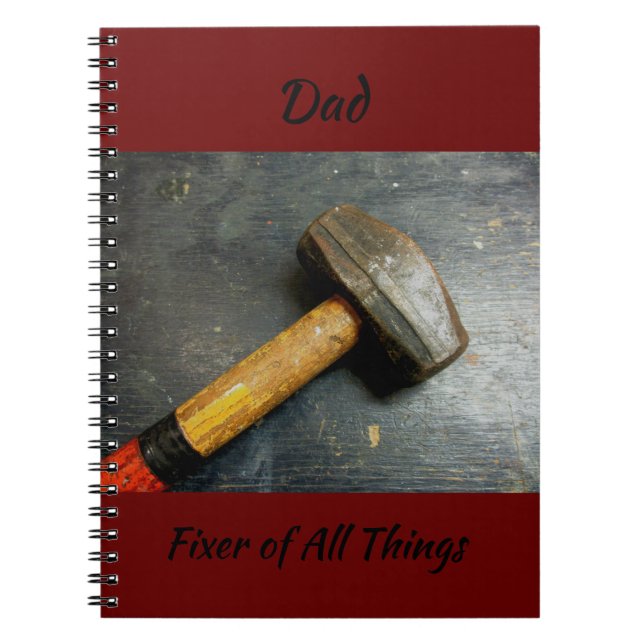 Handyman Fixer of All Sak Sledge Hammer Anteckningsbok (Framsidan)