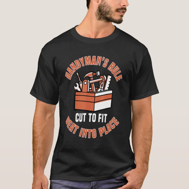 Handyman Fixer Repairman Handworker Builder Handyp T Shirt (Framsida)