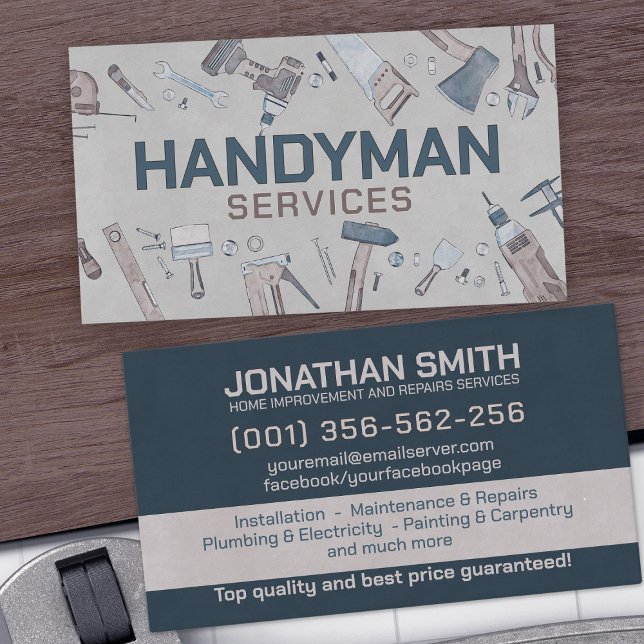 Handyman för hemförbättring och reparation visitkort (Skapare uppladdad)