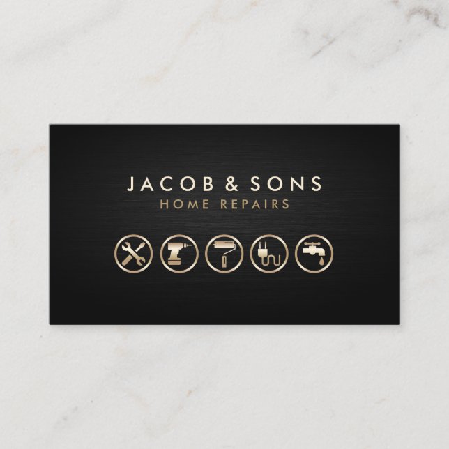 Handyman för hemreparationer visitkort (Framsida)