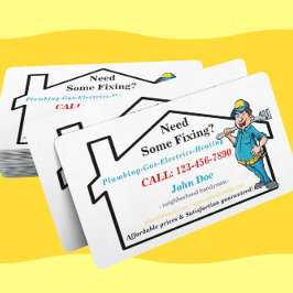 Handyman för Masculine Worker-ikon för grannskap Visitkort