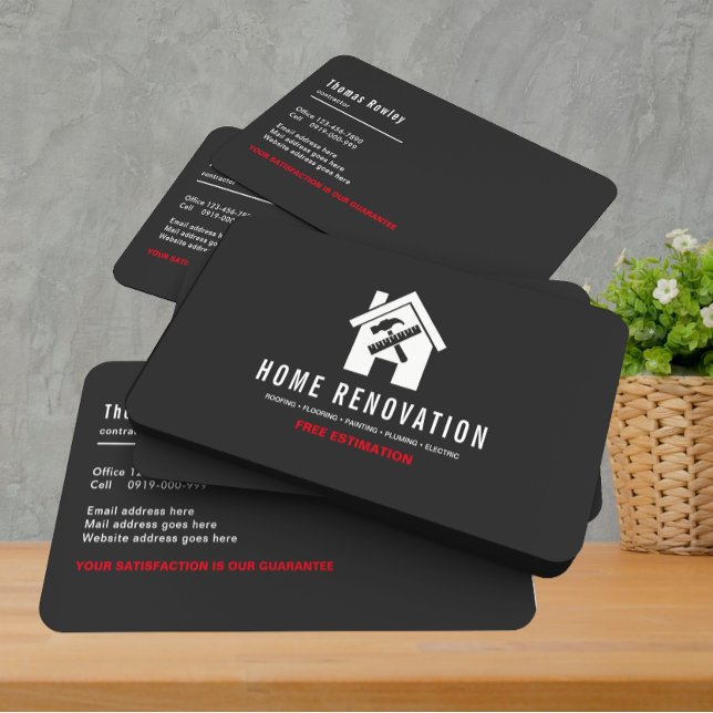 Handyman för modern reparation av hemrenovering visitkort (Skapare uppladdad)