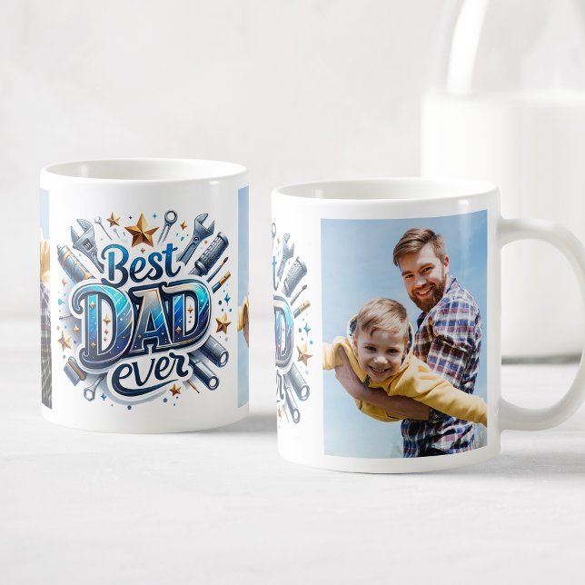 Handyman för Photo Collage med bästa Pappa någonsi Kaffemugg (Skapare uppladdad)