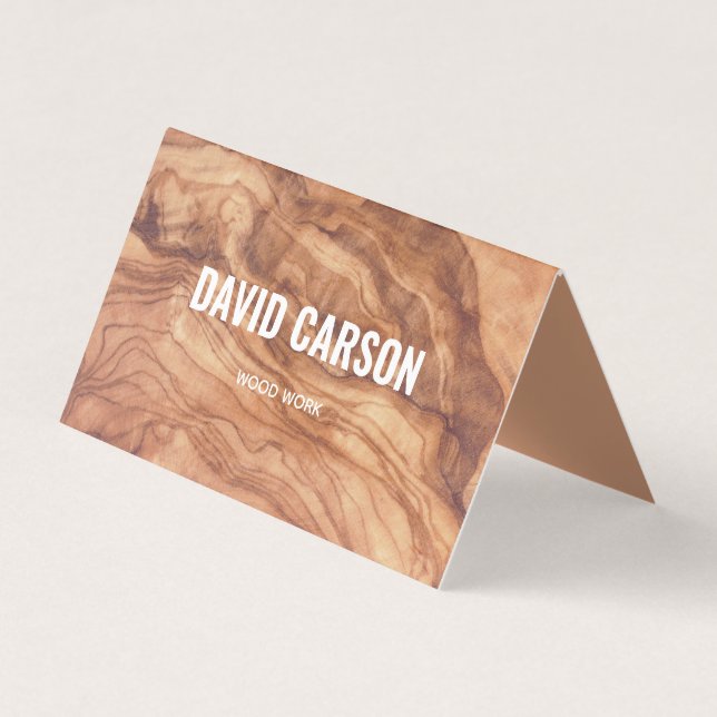 Handyman för tillverkning av träkärl QR-kod Visitkort (Framsida)