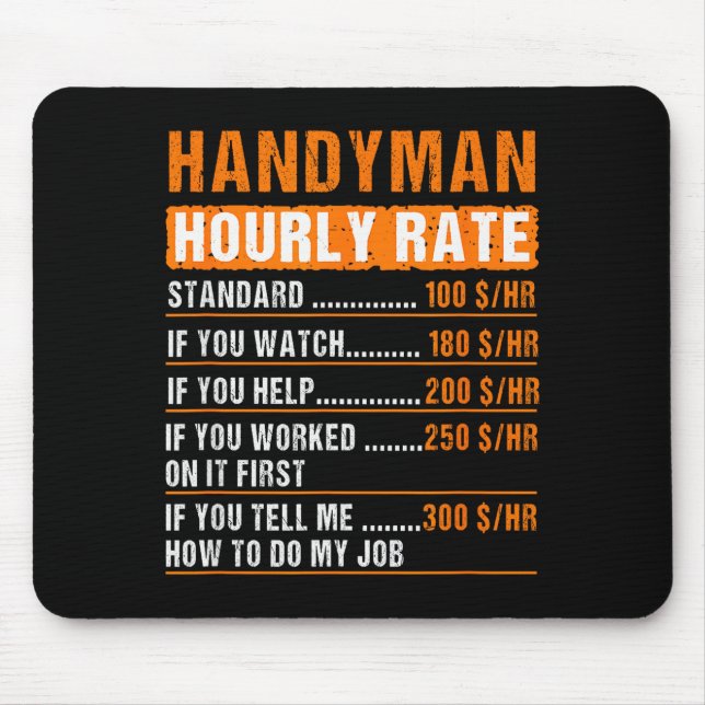 Handyman Funny Hourly Rate Meme - Daddy Grandpa  Musmatta (Framsidan)