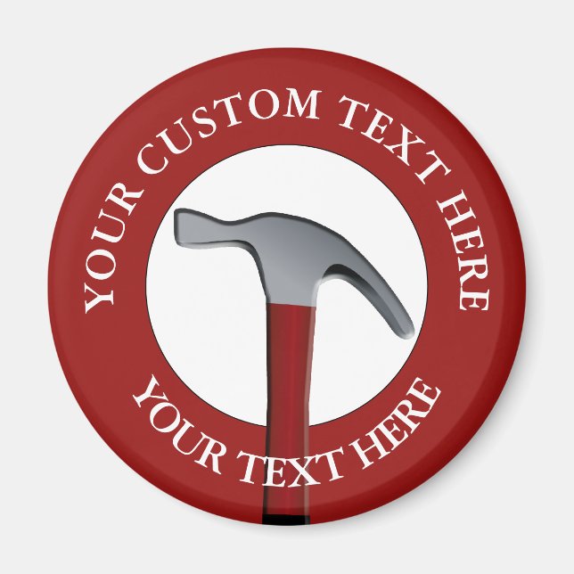Handyman Hammer Icon Magnet (Framsidan)