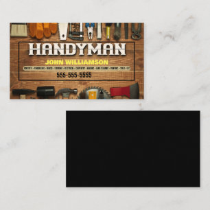 Handyman Hammer och nagel Affärskort Visitkort