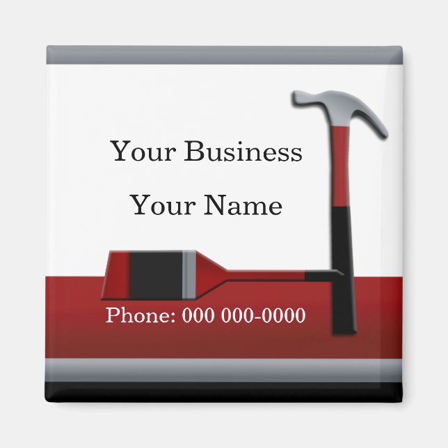 Handyman Hammer och Paintbrush Magnet (Framsidan)