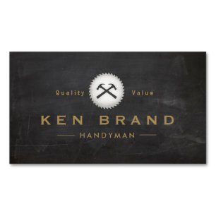 Handyman Hammer och Round Saw Magnetiska Visitkort