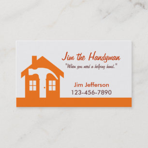 Handyman/hem- reparationsorangevisitkort visitkort