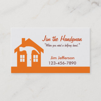 Handyman/hem- reparationsorangevisitkort visitkort