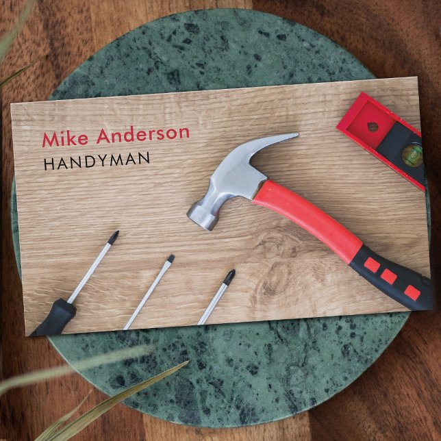 Handyman, hemreparation, konstruktion, QR-kod Visitkort (Skapare uppladdad)