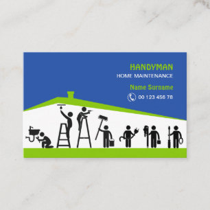 Handyman hemunderhåll Vykort Visitkort