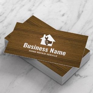 Handyman House Repair Carpentry Construction Wood Visitkort