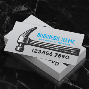 Handyman House Repair Service Vintage Hammer Visitkort