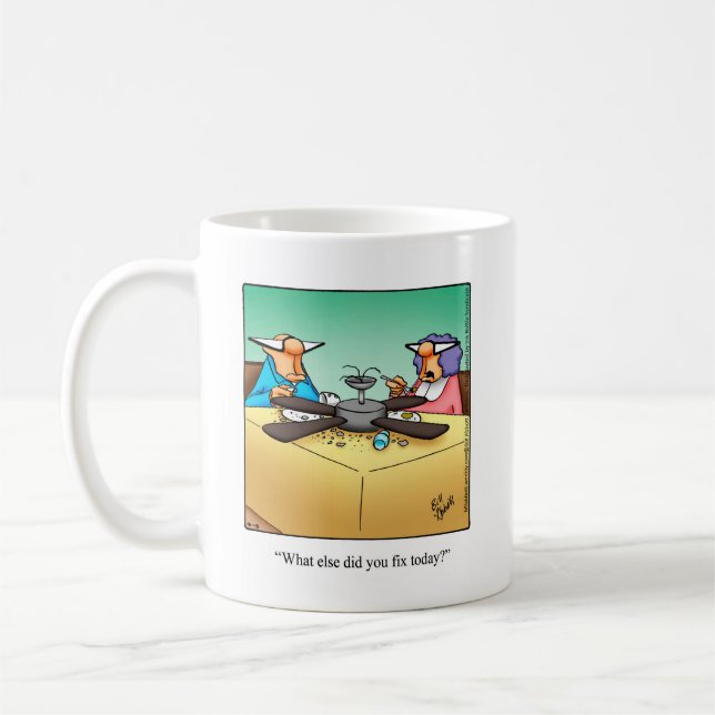 Handyman Humor Mugg ger till honom (Vänster)