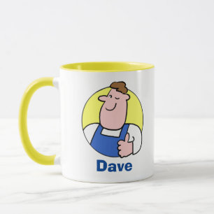 Handyman Image med Namn Mugg