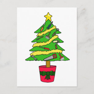 Handyman Lycklig jul Humor Helg Vykort