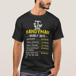 Handyman Maintenance Man Timme Rate donut born da T Shirt