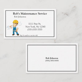 Handyman Maintenance Repar man Visitkort