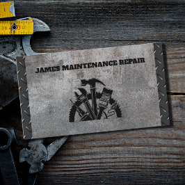 Handyman Maintenance Reparation Service Metall Ste Visitkort
