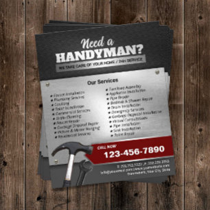 Handyman Maintenance Service Professionell Metall Flygblad