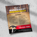 Handyman Maintenance Services & Reparation Promo Flygblad<br><div class="desc">Underhållstjänster och reparationer av handymän för marknadsföring av flygblad.</div>