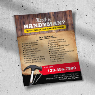 Handyman Maintenance Services & Reparation Promo Flygblad