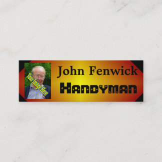 Handyman Mall Small Business Yard-arbetsfack Fab Mini Visitkort