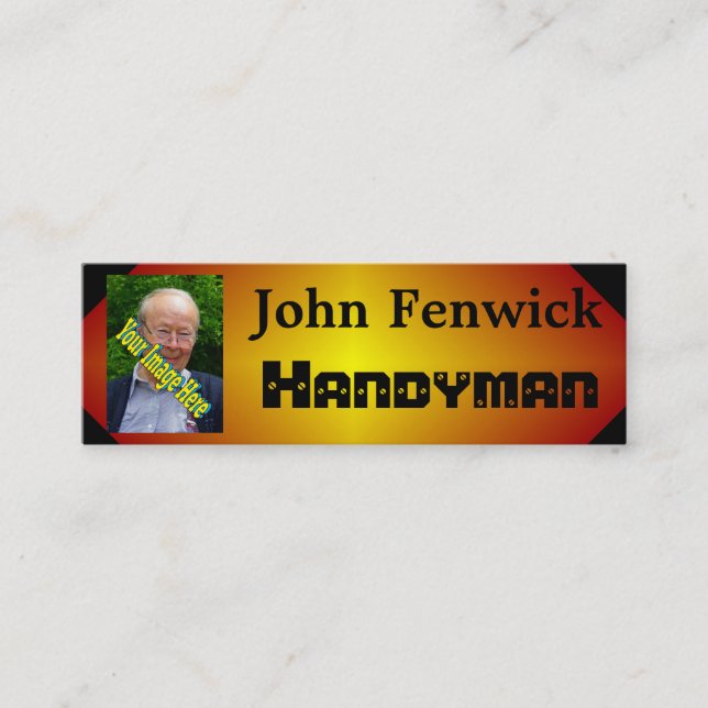 Handyman Mall Small Business Yard-arbetsfack Fab Mini Visitkort (Framsida)