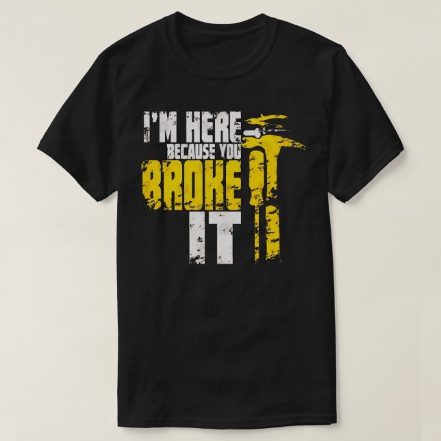 Handyman Mechanic Gift Funny Carpenter Pappa T Shirt (Design framsida)