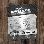 Handyman Metallreparation och underhåll Flygblad<br><div class="desc">Professionell Handyman Reparation Maintenance Service Metallic Flyers.</div>