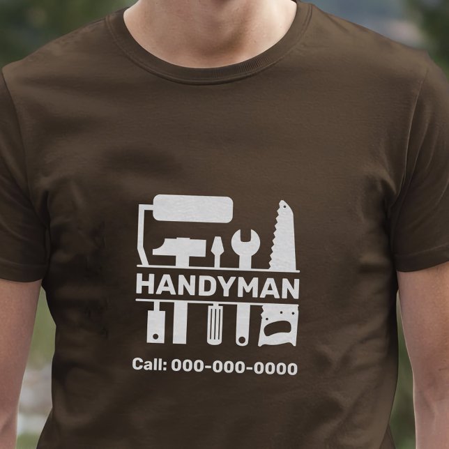 Handyman - Monogram för maskinvara Verktyg T Shirt (Handyman - Hardware Tools Monogram T-Shirt)